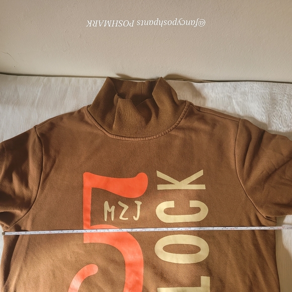 MZJ Paris Oversized unisex mock neck tunic top dress smock sweatshirt - Picture 12 of 12